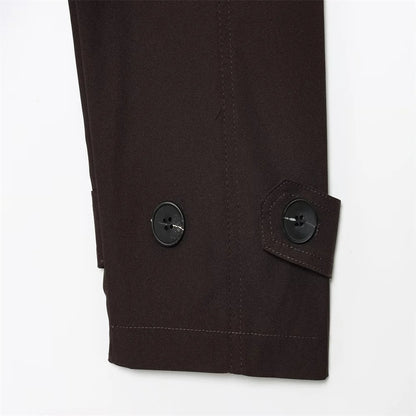 Classic Short Windbreaker – Elegant Autumn Chic - LunaKit.LTD