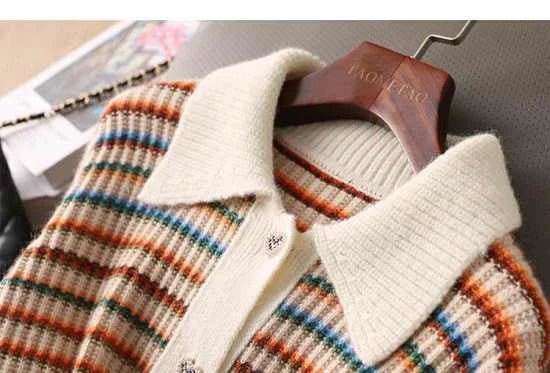 Colorblock Knit Cardigan – Playful Modern Style - LunaKit.LTD