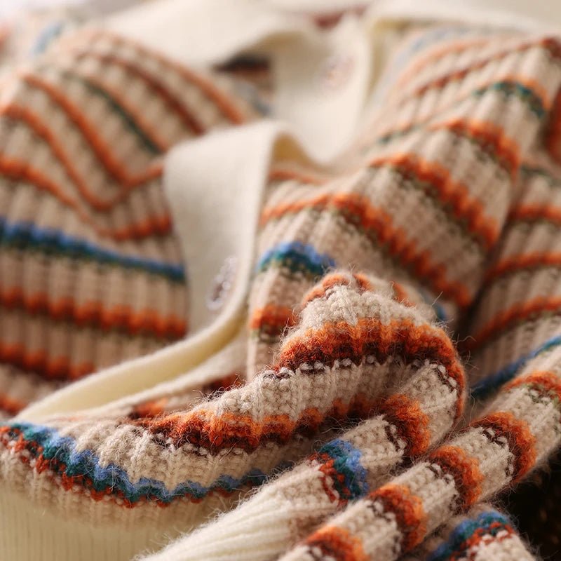 Colorblock Knit Cardigan – Playful Modern Style - LunaKit.LTD