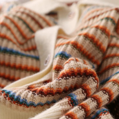 Colorblock Knit Cardigan – Playful Modern Style - LunaKit.LTD