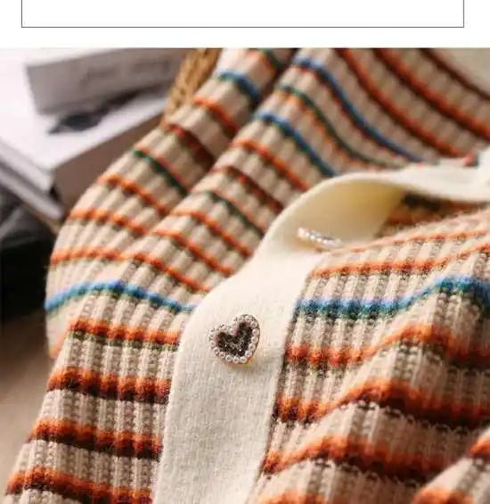 Colorblock Knit Cardigan – Playful Modern Style - LunaKit.LTD