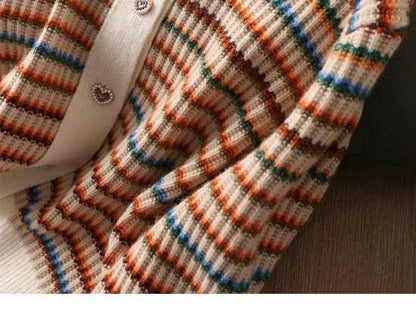 Colorblock Knit Cardigan – Playful Modern Style - LunaKit.LTD