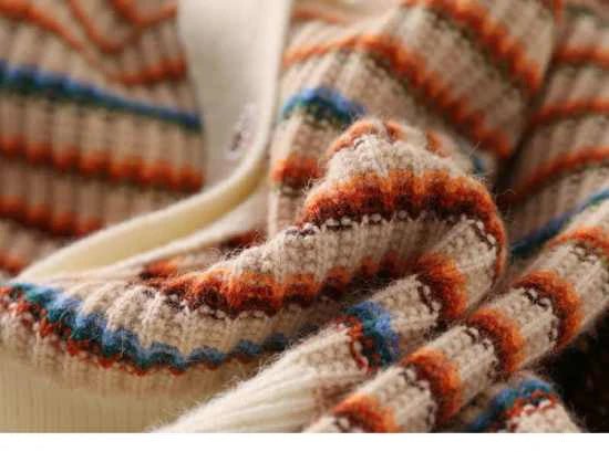 Colorblock Knit Cardigan – Playful Modern Style - LunaKit.LTD