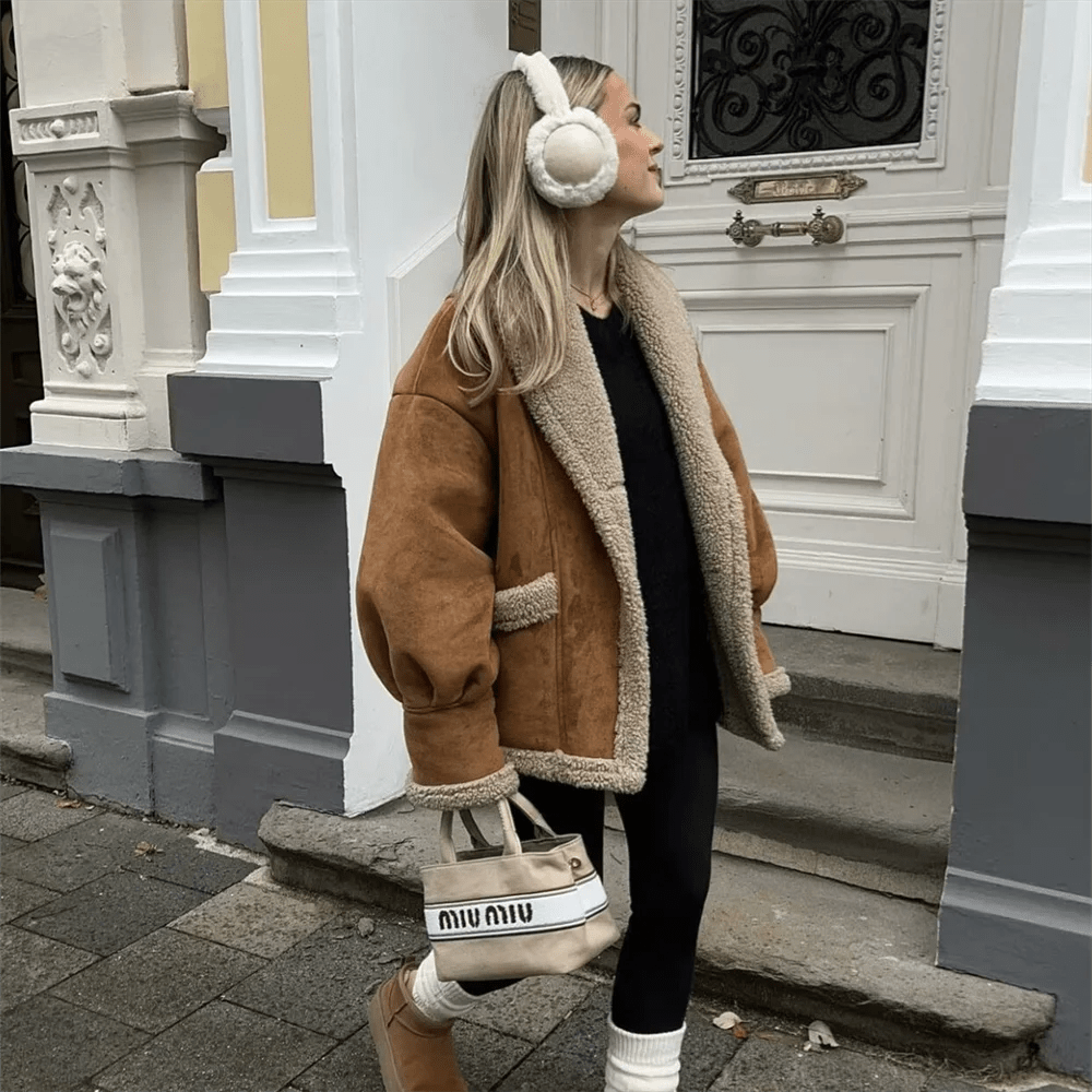 Cozy Faux Fur Jacket – Chic Warm Autumn Style - LunaKit.LTD