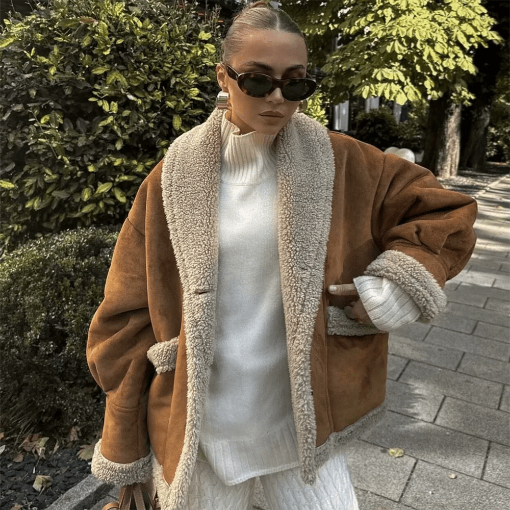 Cozy Faux Fur Jacket – Chic Warm Autumn Style - LunaKit.LTD