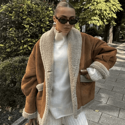 Cozy Faux Fur Jacket – Chic Warm Autumn Style - LunaKit.LTD