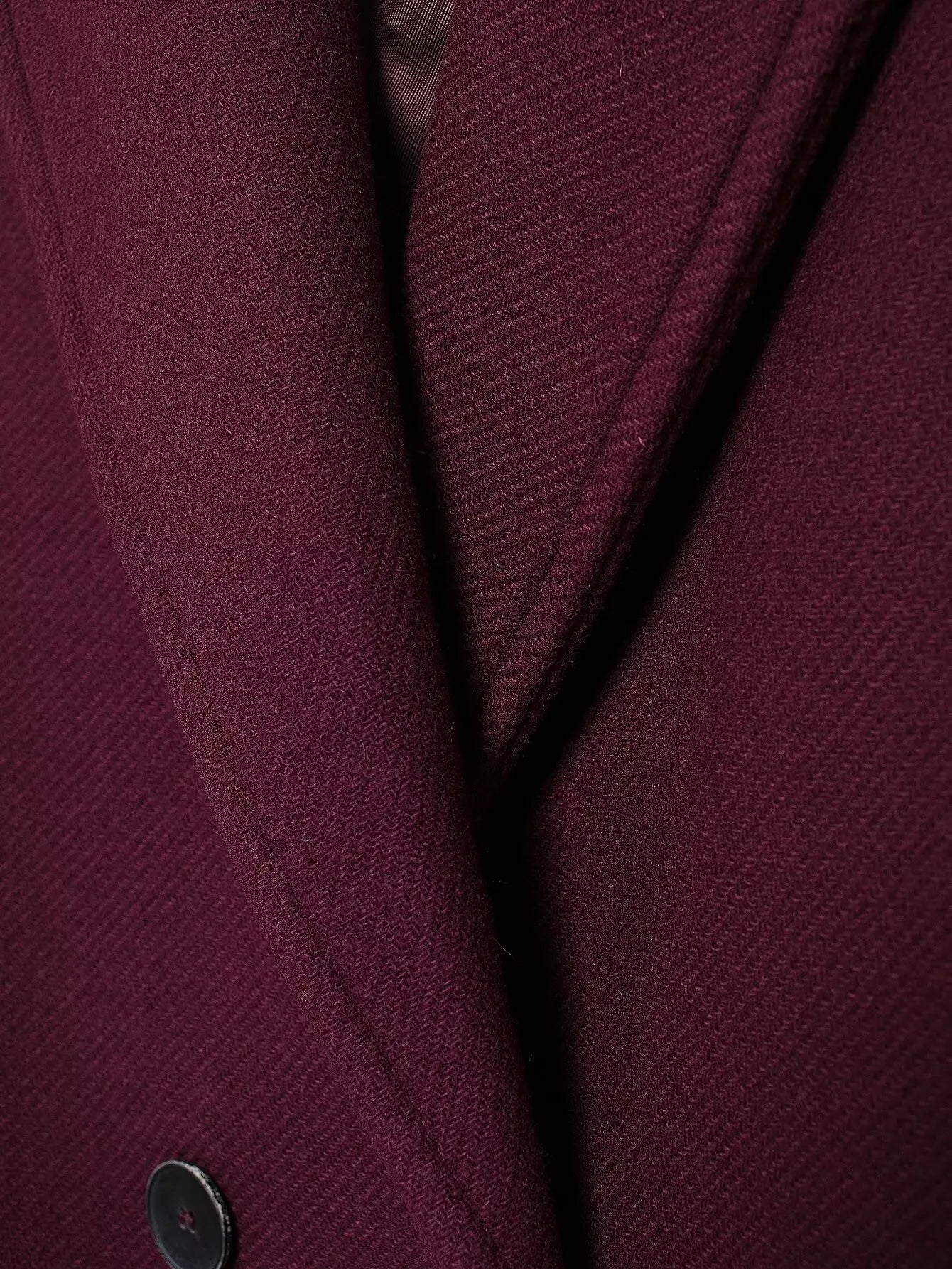 Double - Breasted Wool Maxi Coat – Elegant Burgundy - LunaKit.LTD