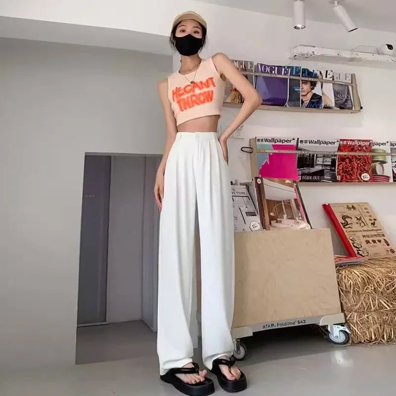 Draped Wide - Leg Trousers – Elegant Floor - Length Fit - LunaKit.LTD