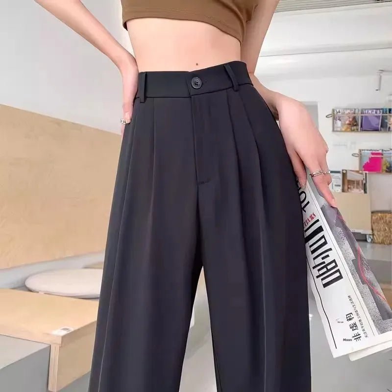 Draped Wide - Leg Trousers – Elegant Floor - Length Fit - LunaKit.LTD