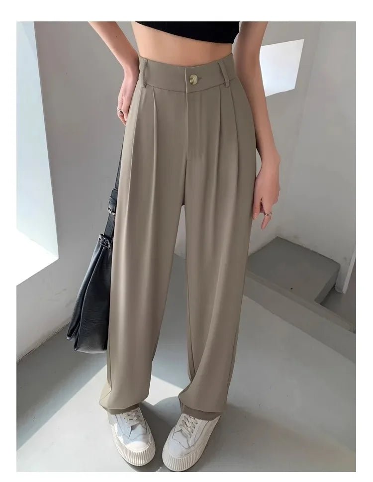 Draped Wide - Leg Trousers – Elegant Floor - Length Fit - LunaKit.LTD