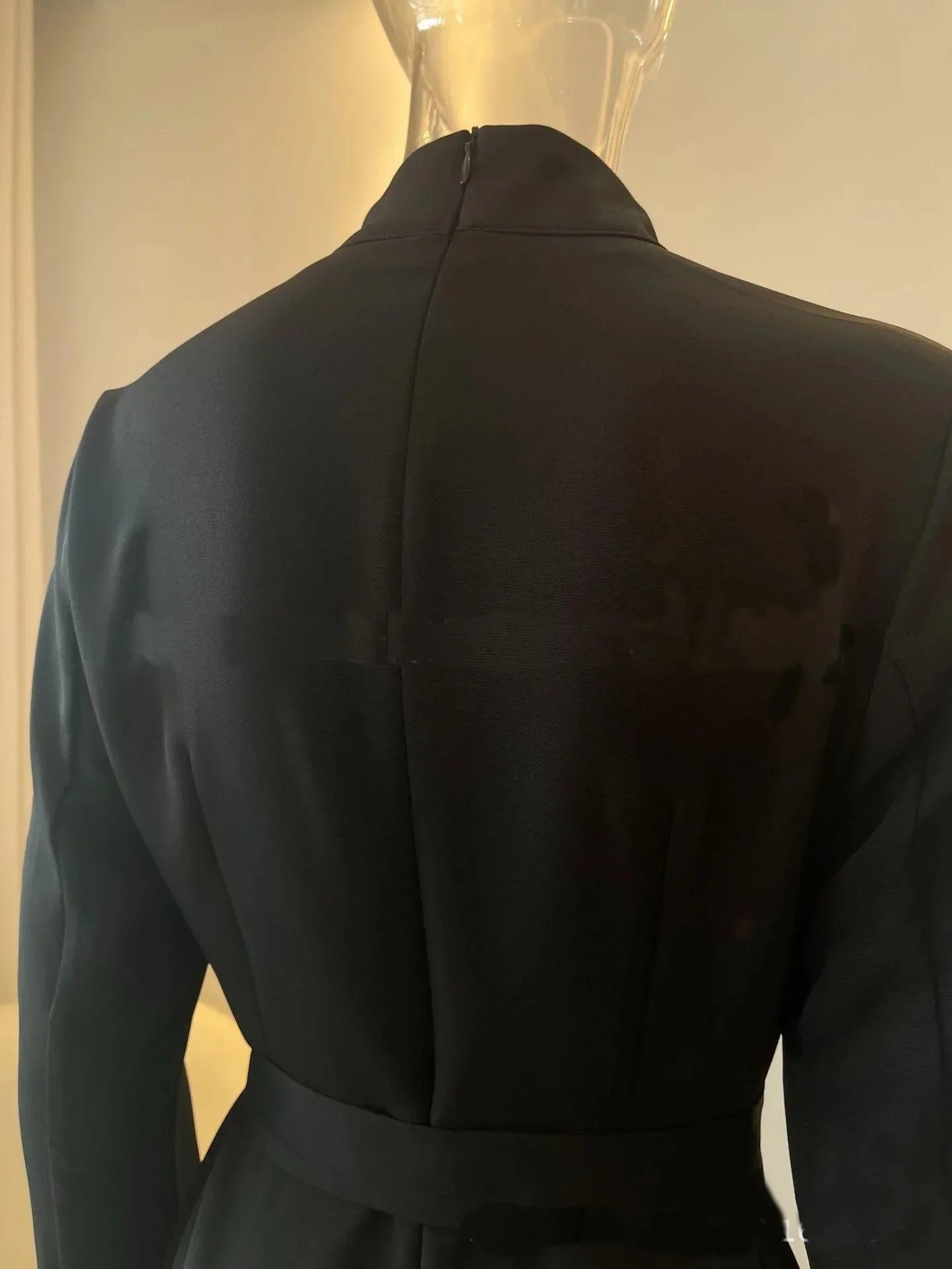 Elegant High - Waist Knit Dress – Buttoned Office Chic - LunaKit.LTD