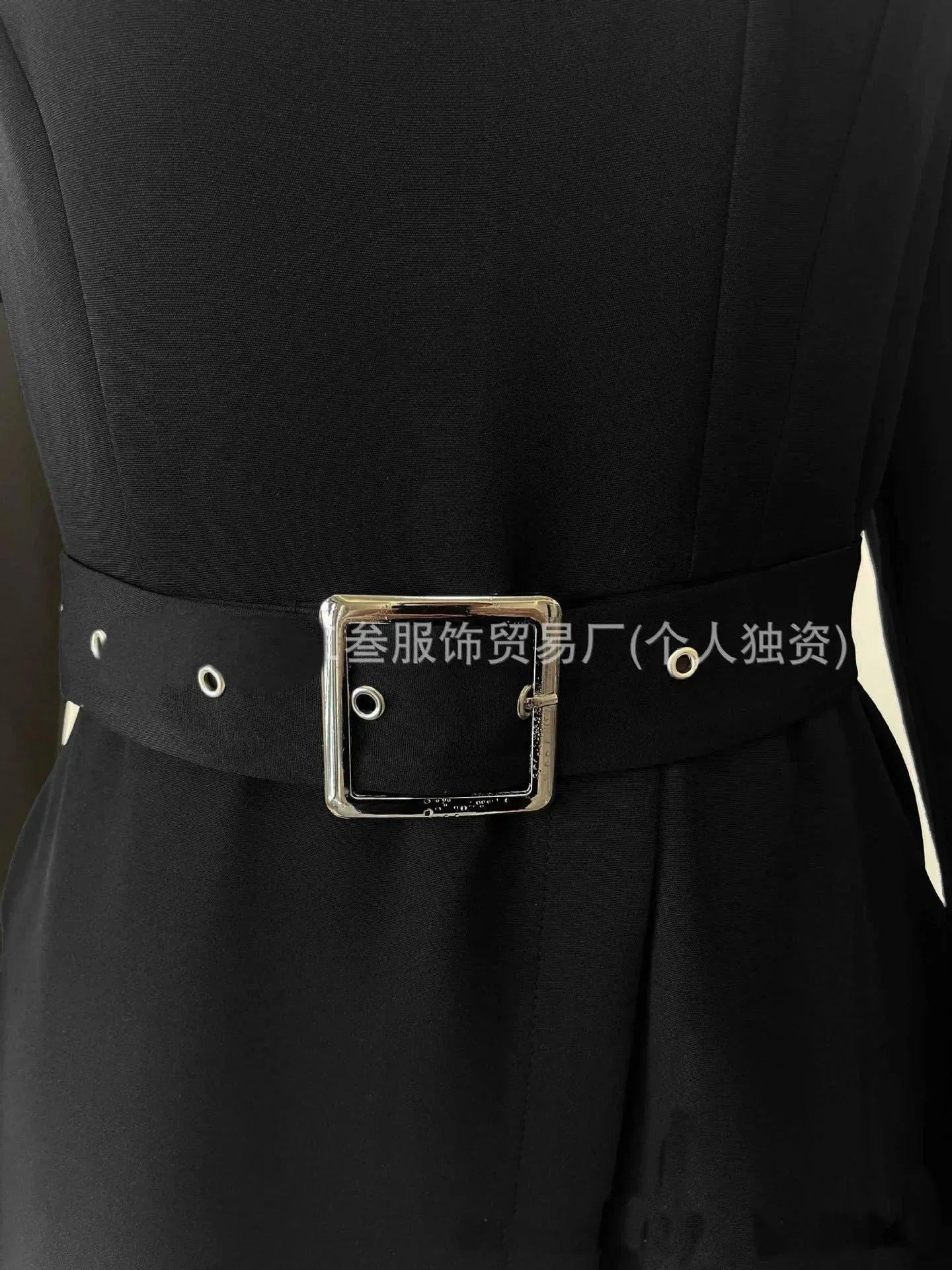 Elegant High - Waist Knit Dress – Buttoned Office Chic - LunaKit.LTD