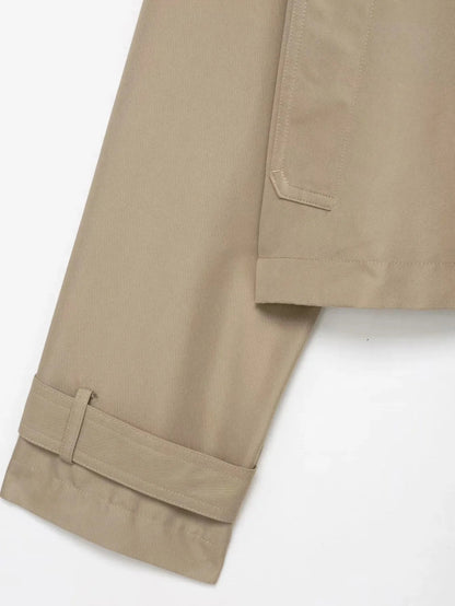 Elegant Lapel Trench – Solid Color Office Chic - LunaKit.LTD