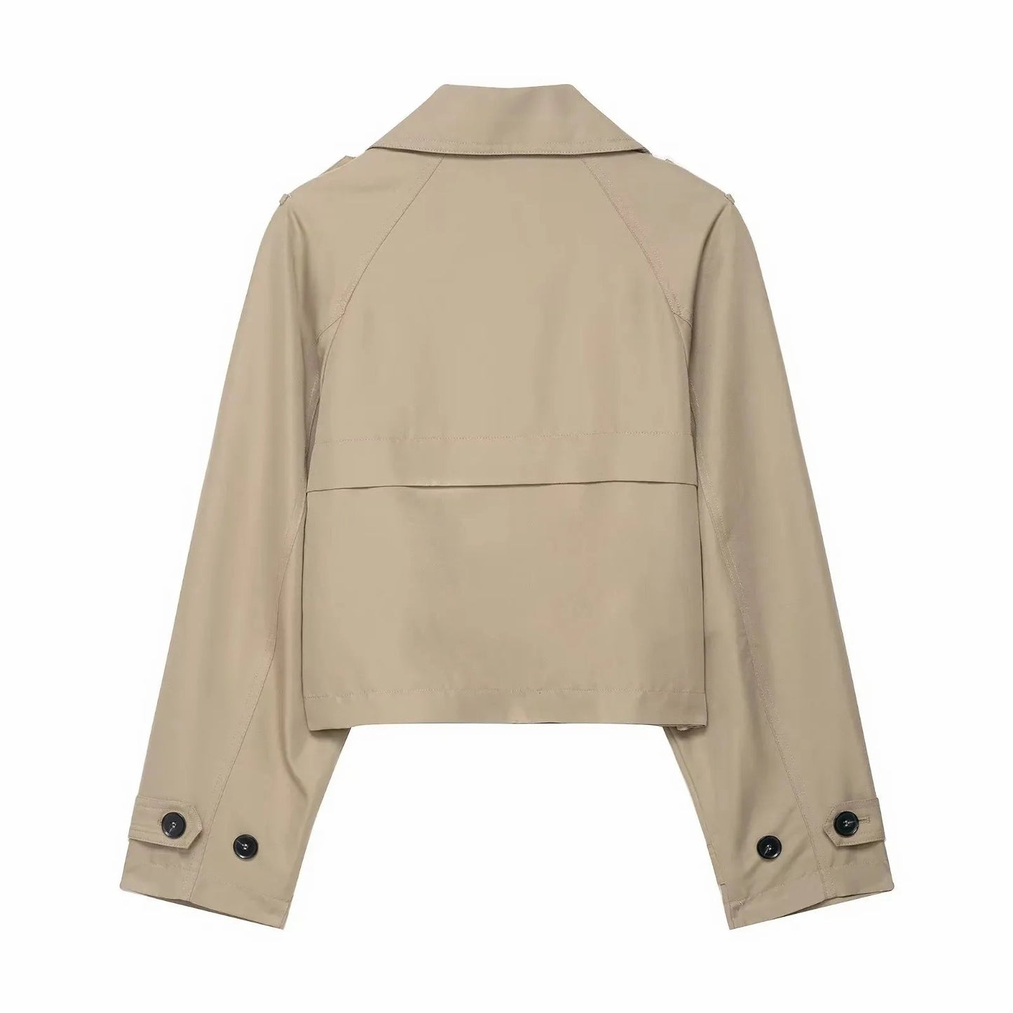 Elegant Lapel Trench – Solid Color Office Chic - LunaKit.LTD