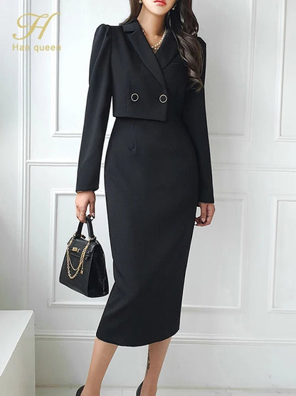 Elegant Office Pencil Dress – Slim Vintage Two - in - One Look - LunaKit.LTD