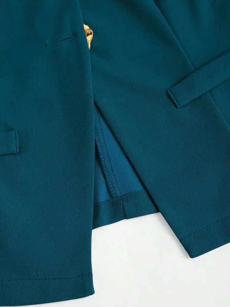 Elegant Slim - Fit Two - Piece Set – Round - Neck Chic - LunaKit.LTD