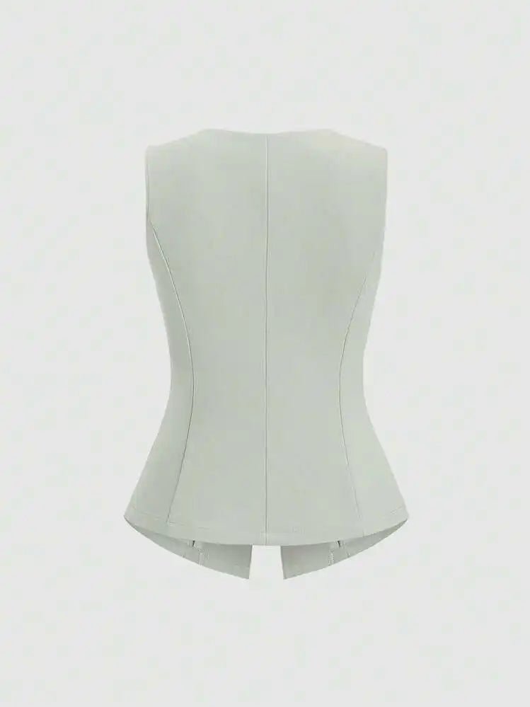 Elegant Slim - Fit Two - Piece Set – Round - Neck Chic - LunaKit.LTD