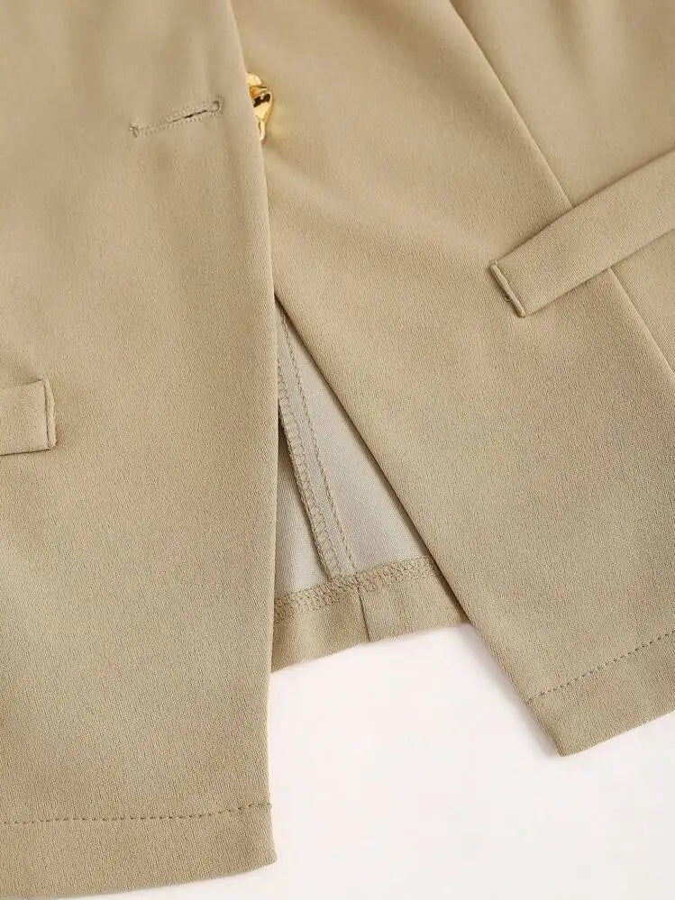 Elegant Slim - Fit Two - Piece Set – Round - Neck Chic - LunaKit.LTD