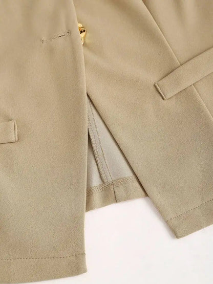 Elegant Slim - Fit Two - Piece Set – Round - Neck Chic - LunaKit.LTD