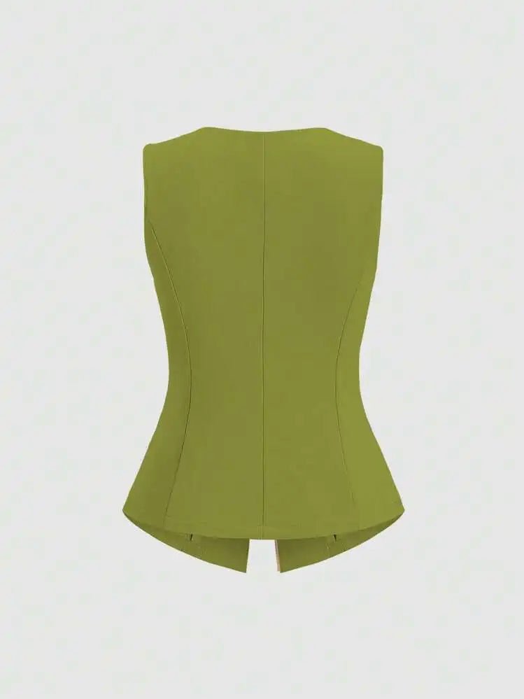 Elegant Slim - Fit Two - Piece Set – Round - Neck Chic - LunaKit.LTD