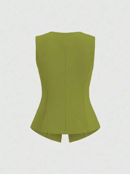 Elegant Slim - Fit Two - Piece Set – Round - Neck Chic - LunaKit.LTD