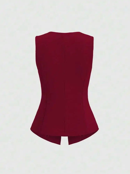 Elegant Slim - Fit Two - Piece Set – Round - Neck Chic - LunaKit.LTD