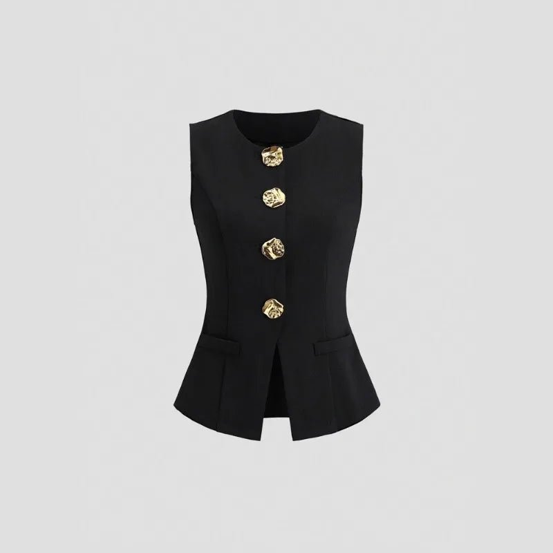 Elegant Slim - Fit Two - Piece Set – Round - Neck Chic - LunaKit.LTD