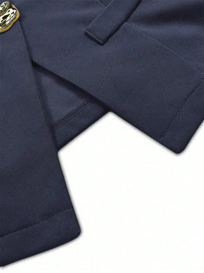 Elegant Slim - Fit Two - Piece Set – Round - Neck Chic - LunaKit.LTD