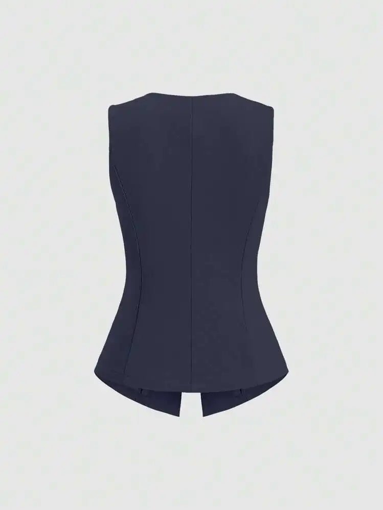 Elegant Slim - Fit Two - Piece Set – Round - Neck Chic - LunaKit.LTD