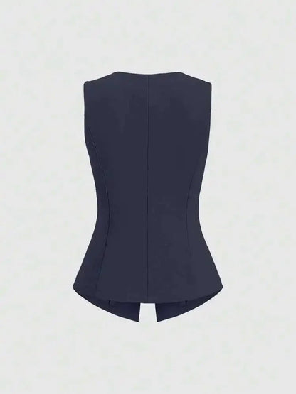 Elegant Slim - Fit Two - Piece Set – Round - Neck Chic - LunaKit.LTD