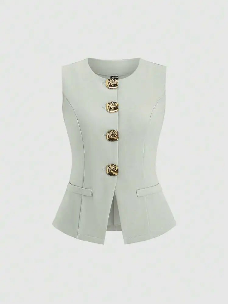 Elegant Slim - Fit Two - Piece Set – Round - Neck Chic - LunaKit.LTD