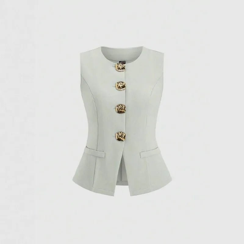 Elegant Slim - Fit Two - Piece Set – Round - Neck Chic - LunaKit.LTD