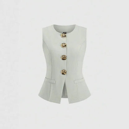 Elegant Slim - Fit Two - Piece Set – Round - Neck Chic - LunaKit.LTD