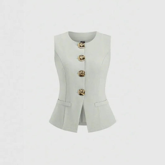 Elegant Slim - Fit Two - Piece Set – Round - Neck Chic - LunaKit.LTD