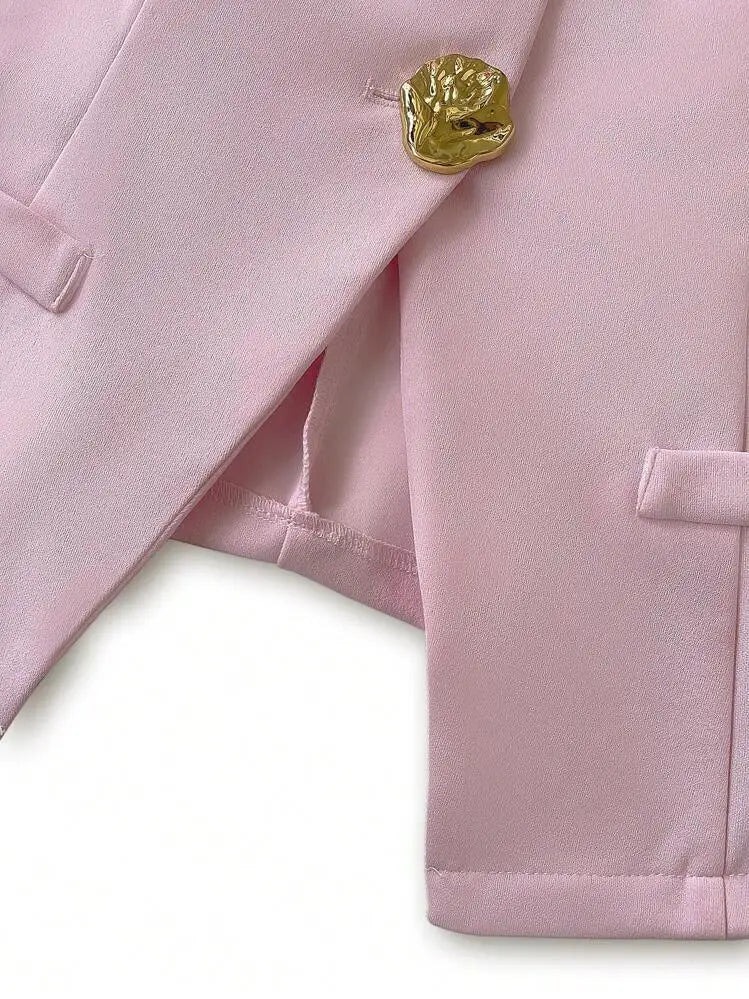 Elegant Slim - Fit Two - Piece Set – Round - Neck Chic - LunaKit.LTD