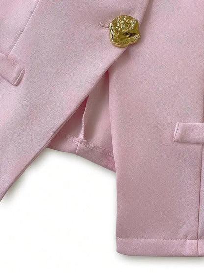 Elegant Slim - Fit Two - Piece Set – Round - Neck Chic - LunaKit.LTD