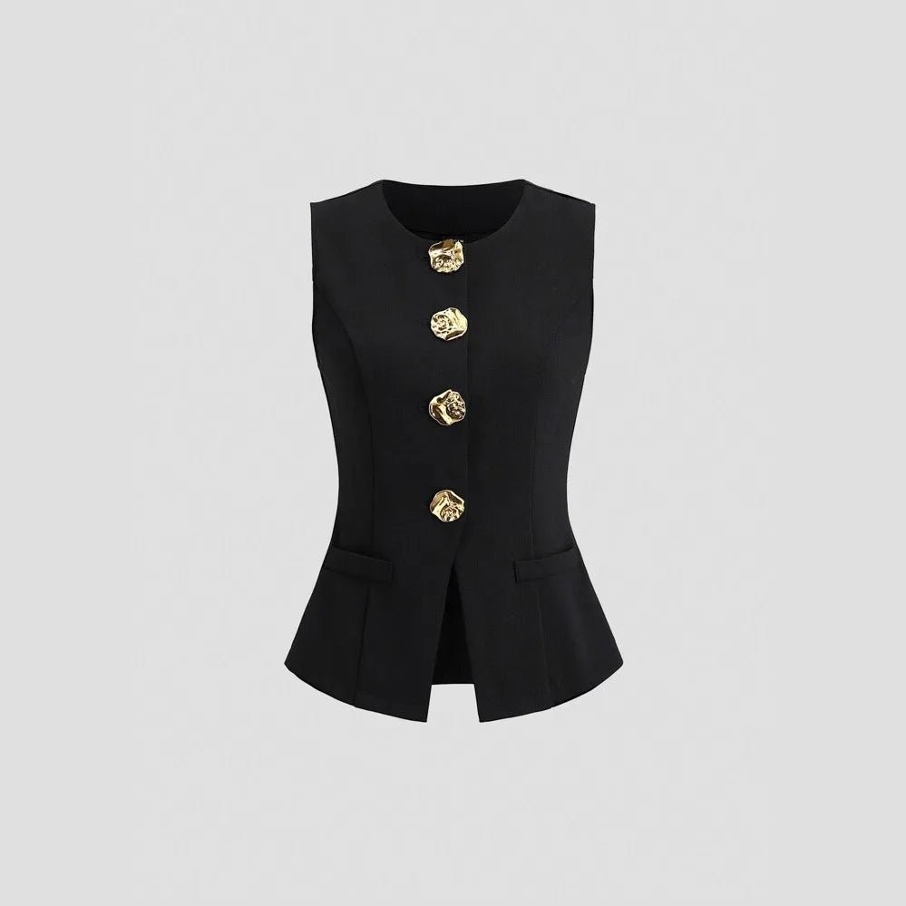 Elegant Slim - Fit Two - Piece Set – Round - Neck Chic - LunaKit.LTD