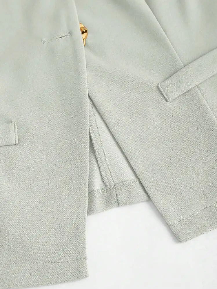 Elegant Slim - Fit Two - Piece Set – Round - Neck Chic - LunaKit.LTD