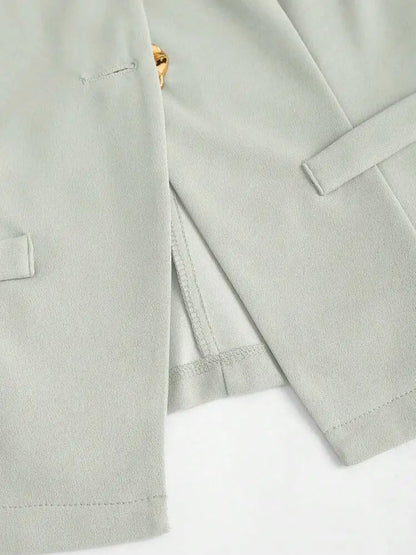 Elegant Slim - Fit Two - Piece Set – Round - Neck Chic - LunaKit.LTD