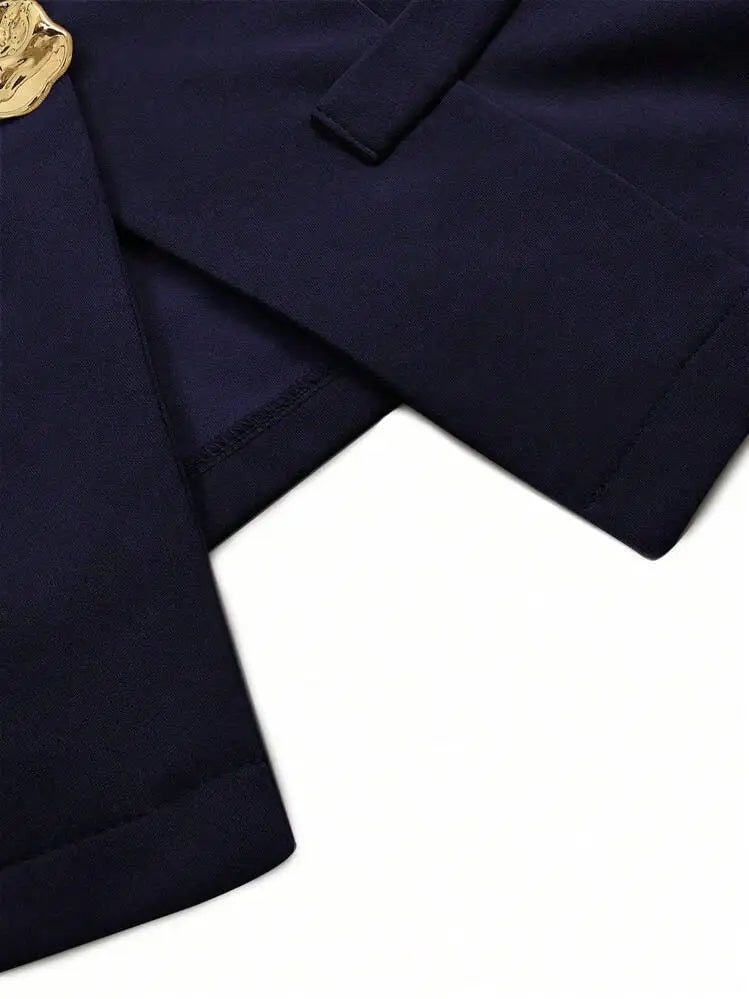 Elegant Slim - Fit Two - Piece Set – Round - Neck Chic - LunaKit.LTD