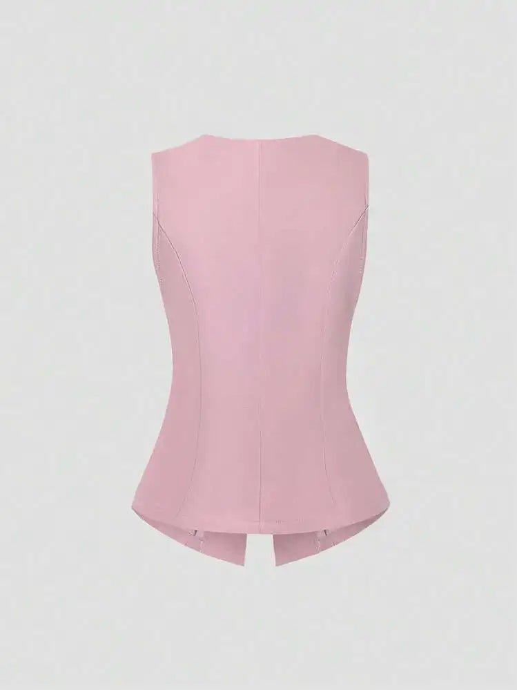 Elegant Slim - Fit Two - Piece Set – Round - Neck Chic - LunaKit.LTD