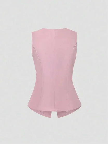 Elegant Slim - Fit Two - Piece Set – Round - Neck Chic - LunaKit.LTD