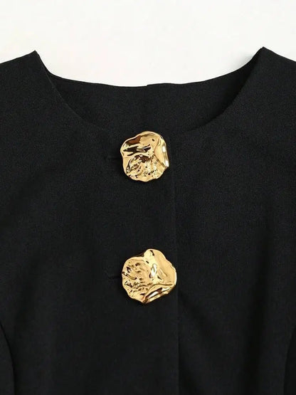 Elegant Slim - Fit Two - Piece Set – Round - Neck Chic - LunaKit.LTD