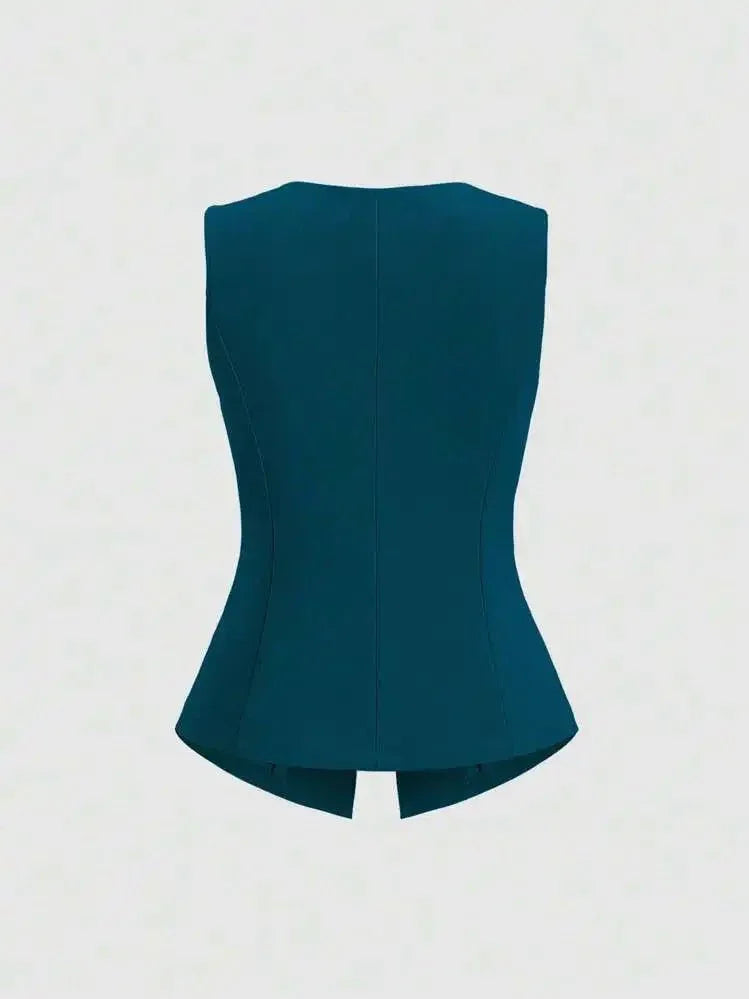 Elegant Slim - Fit Two - Piece Set – Round - Neck Chic - LunaKit.LTD