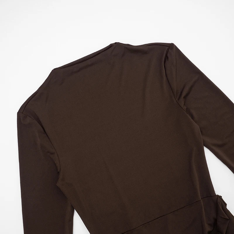 Elegant Solid - Color Bodycon Mini Dress – Gathered Waist - LunaKit.LTD