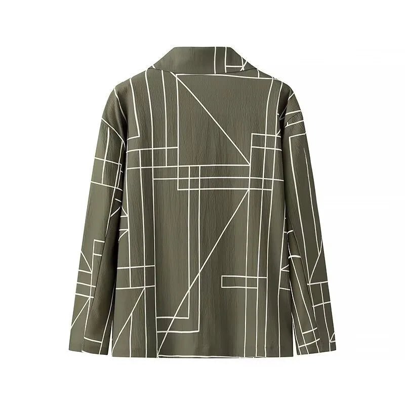 Elegant Striped Suit – Relaxed Blazer & Trousers Chic - LunaKit.LTD