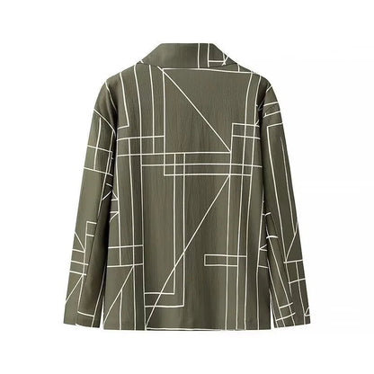 Elegant Striped Suit – Relaxed Blazer & Trousers Chic - LunaKit.LTD