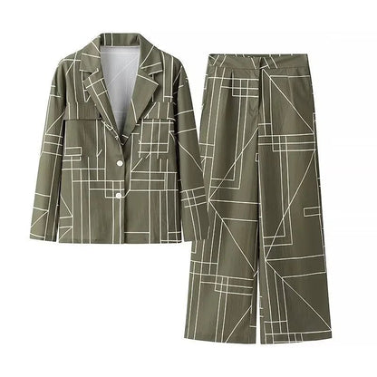 Elegant Striped Suit – Relaxed Blazer & Trousers Chic - LunaKit.LTD