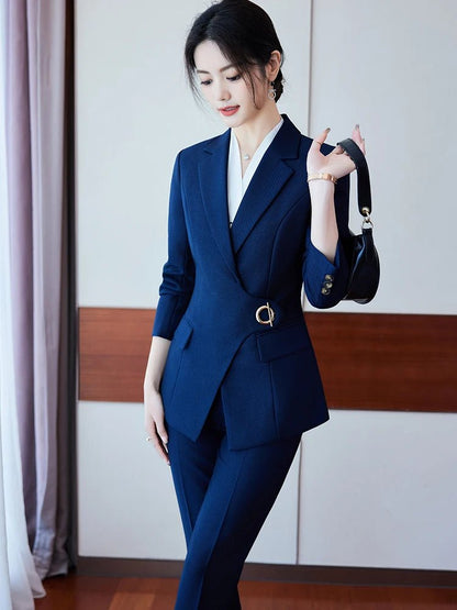 Elegant Two - Piece Blazer Set – Formal Work Chic - LunaKit.LTD