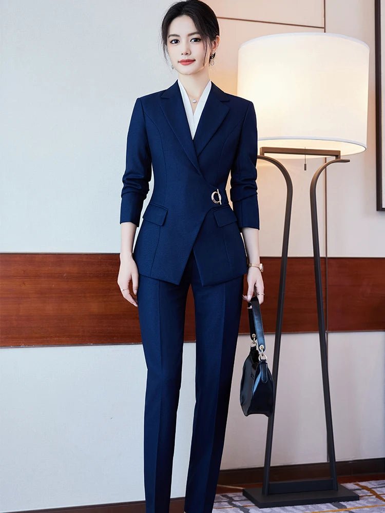 Elegant Two - Piece Blazer Set – Formal Work Chic - LunaKit.LTD